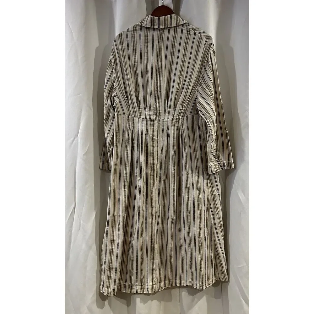 Free People‎ Sweet Melody Trench Coat Blazer Top Women Size Small Beige